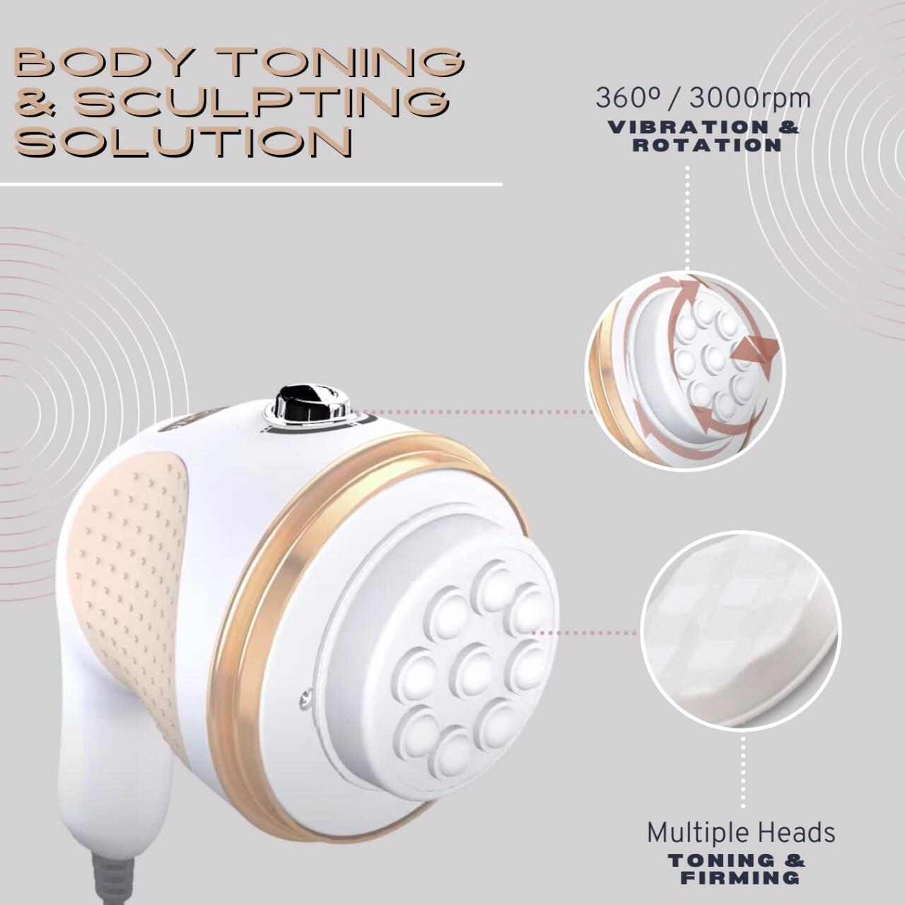 Masajeador Anticelulitis Vibratone Pro – Reduce Grasa, Tonifica y Reafirma con Vibración 3000 RPM