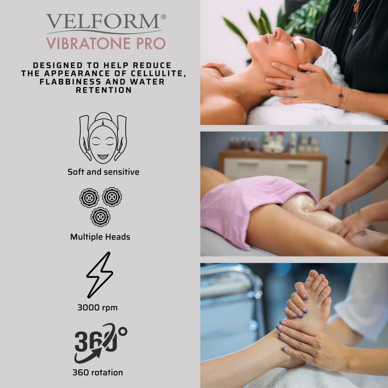 Masajeador Anticelulitis Vibratone Pro – Reduce Grasa, Tonifica y Reafirma con Vibración 3000 RPM