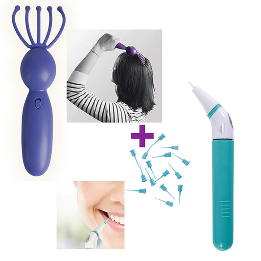 Set de Cuidado Personal: Cepillo Interdental Eléctrico + Masajeador Capilar